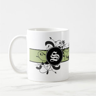 Monogrammed personligfinarekrusidull kaffemugg