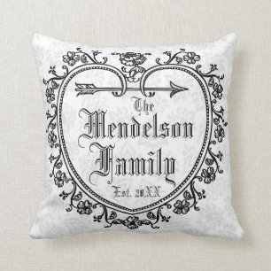 Monogrammed personligkrusidull kudde