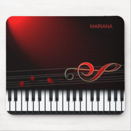 Monogrammed Piano och Red Clef Musmatta