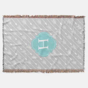 Monogrammed pilmönster filt