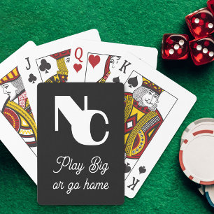 Monogrammed Play Big eller Go Home Modern Casinokort