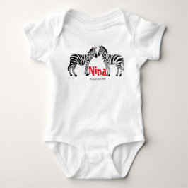 Monogrammed pretty zebra black white Chic T Shirt