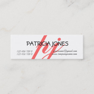 Monogrammed professionellfrilanskonsulent mini visitkort