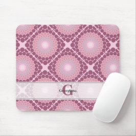 Monogrammed Radiant Dusky Ro Dot Mandala Tiled Musmatta