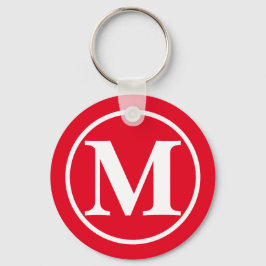 Monogrammed Red BB Nyckelring