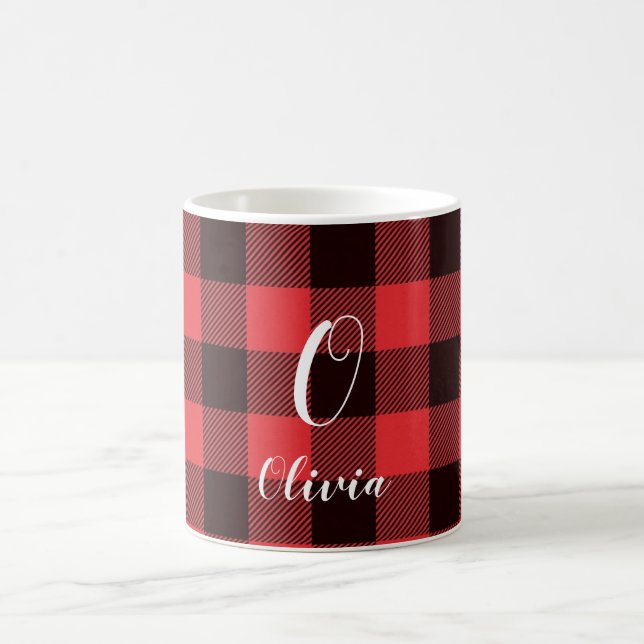 Monogrammed Red Buffalo Play-jul Kaffemugg (Center)