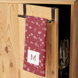 Monogrammed Red Kitchen Towels Kökshandduk