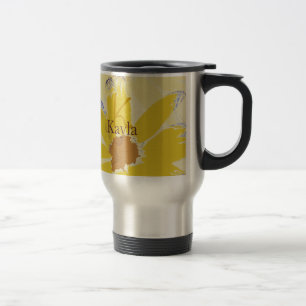 Monogrammed Retro gul daisy Resemugg