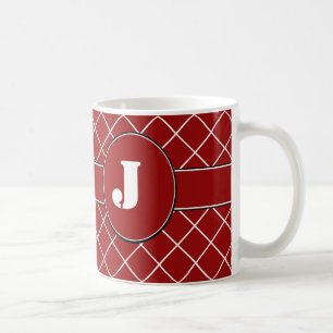 Monogrammed röd diamant kaffemugg