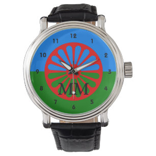 Monogrammed Romanyflagga Armbandsur