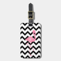 Monogrammed rosa Flamingo + Svart sparre