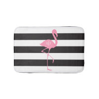 Monogrammed rosa Flamingo + Svart + Vitrandar