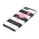 Monogrammed rosa Flamingo + Svart + Vitrandar Case-Mate iPhone Skal (Topp)