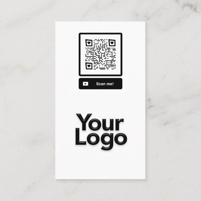 Monogrammed S Black and White Blommigt QR Code Log Visitkort (Baksida)