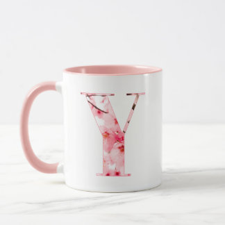 Monogrammed Sakura Mug with Customizable Name Mugg
