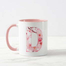 Monogrammed Sakura Mug with Customizable Name Mugg