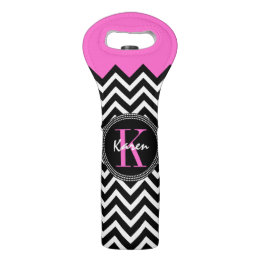 Monogrammed shock rosa- och svartsparre
