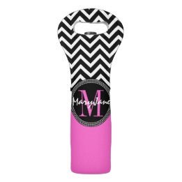 Monogrammed shock rosa- och svartsparre