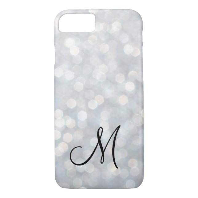 Monogrammed Silver iPhone 7 Fodral Case-Mate iPhone Skal (Baksida)