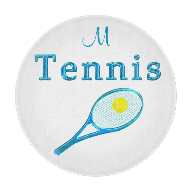 Monogrammed skärbrädor för nätt TENNIS (Framsidan)