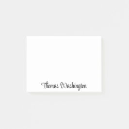 Monogrammed snyggt-skript post-it block