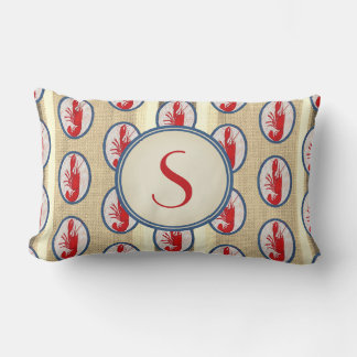 Monogrammed Spiny Sten Lobster Lumbarkudde