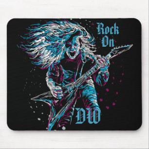 Monogrammed sten på heavy metal musmatta