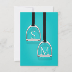 Monogrammed Stirup Järn Turcos Equestrian Tack Kort