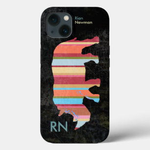 Monogrammed Stripe Rhino