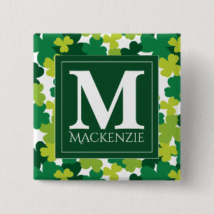 Monogrammed Sts Patrick dagShamrocks Knapp