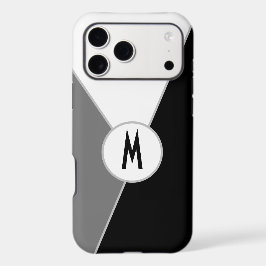 Monogrammed svartvit monokrom Färg-block