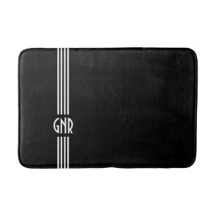 Monogrammed ~ svartvita Deco Badrumsmatta