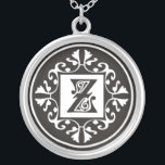 Monogrammed svartvitt initialt Z Silverpläterat Halsband<br><div class="desc">Visa din pride i din initialer som ha på sig ett monogrambrevhänge. Den initiala designen för den stilfulla silvermonogramen av de moderiktiga smyckenhängena som skapas som ska exklusivt, tillfogar en trendig look till din dress. De unika och eleganta Monogramhängena gör också en minnesvärd gåva för något speciellt tillfälle för det...</div>