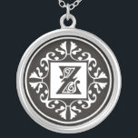 Monogrammed svartvitt initialt Z Silverpläterat Halsband<br><div class="desc">Visa din pride i din initialer som ha på sig ett monogrambrevhänge. Den initiala designen för den stilfulla silvermonogramen av de moderiktiga smyckenhängena som skapas som ska exklusivt, tillfogar en trendig look till din dress. De unika och eleganta Monogramhängena gör också en minnesvärd gåva för något speciellt tillfälle för det...</div>