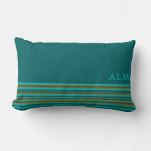 Monogrammed Teal Turcos & Orange Rand