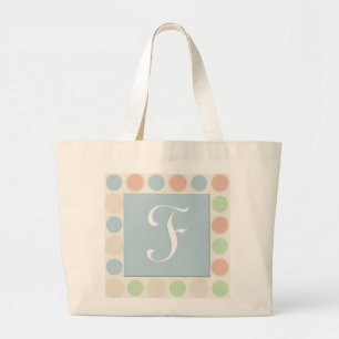 Monogrammed tote bags jumbo tygkasse