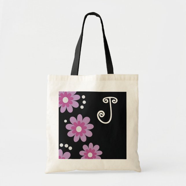 Monogrammed tote bags:: Lavendelblommor Tygkasse (Framsidan)