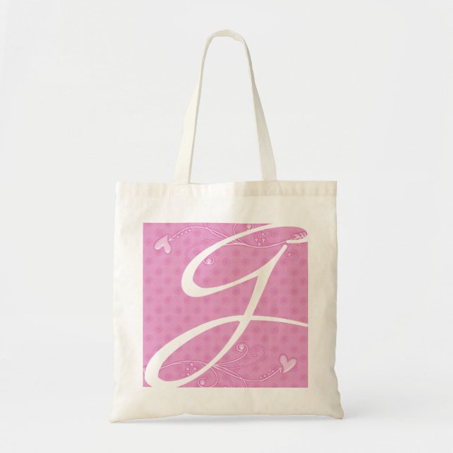 Monogrammed tote bags tygkasse (Framsidan)
