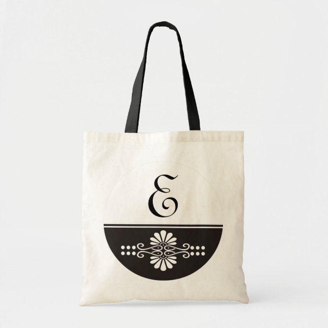 Monogrammed tote bags tygkasse (Framsidan)
