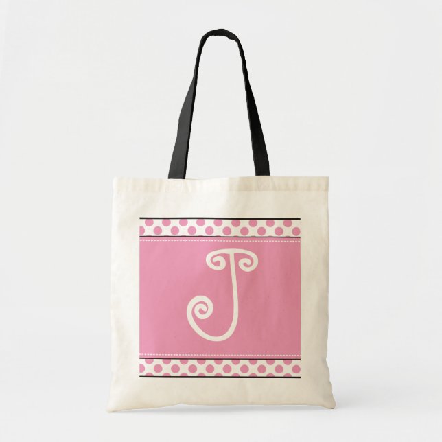 Monogrammed tote bags tygkasse (Framsidan)