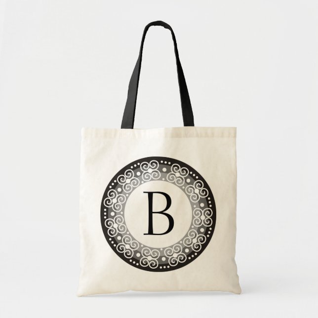 Monogrammed tote bags tygkasse (Framsidan)