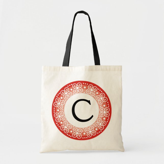 Monogrammed tote bags tygkasse (Framsidan)