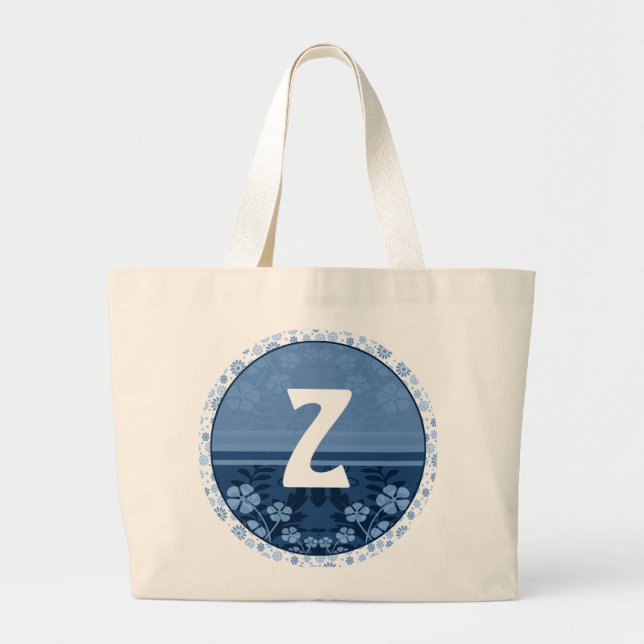 Monogrammed toton jumbo tygkasse (Framsidan)