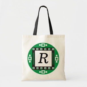 Monogrammed toton tygkasse