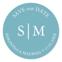 Monogrammed Turcos Blue Beach Wedding