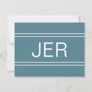 Monogrammed Turcos Personlig Namn Initial Anteckningskort