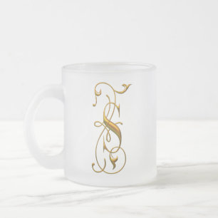 Monogrammed utsmyckat S Frostad Glasmugg