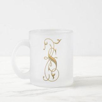 Monogrammed utsmyckat S Frostad Glasmugg