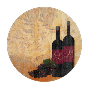 Monogrammed vin och Druvor