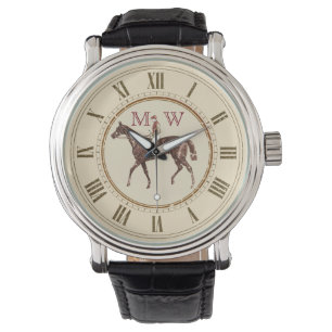 Monogrammed vintageryttare armbandsur